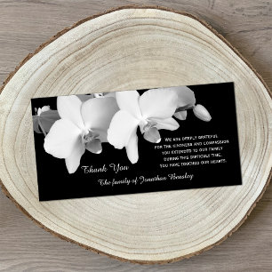 Sympathy Thank You Memorial Photo Card - Orchids