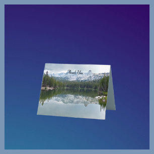 Sympathy Thank You Mountain Lake Reflection Note