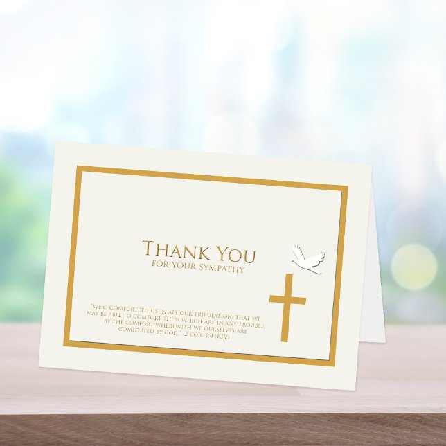 Sympathy Thank You Note Card -- Christian (Creator Uploaded)