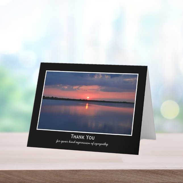 Sympathy Thank You Note Card -- Gorgeous Sunset (Creator Uploaded)