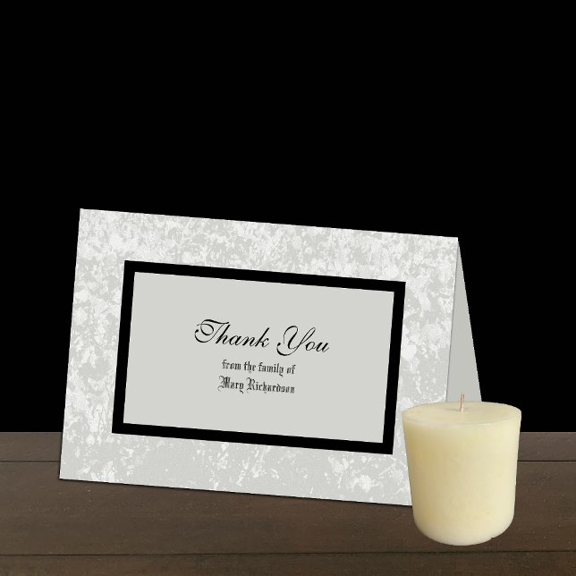 Sympathy Thank You Note Card in Classic Grey (Creator Uploaded)