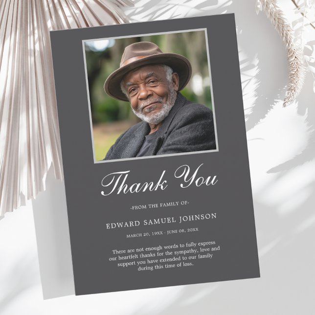 Sympathy Thank You Photo (Sympathy Thank You Card)