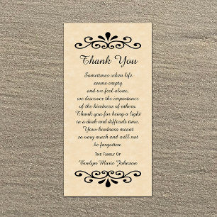 Sympathy Thank You Photo Card Parchment Look