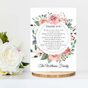 Sympathy Thank You Watercolor Floral Poem PHOTO