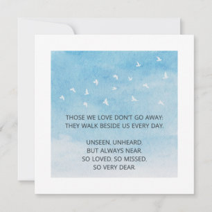 Sympathy Those we love don't go away  Card