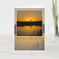 Sympathy, Tree Silhouette Behind Sunrise, Card