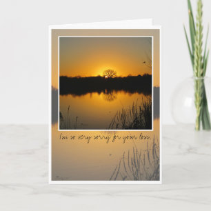 Sympathy, Tree Silhouette Behind Sunrise, Card