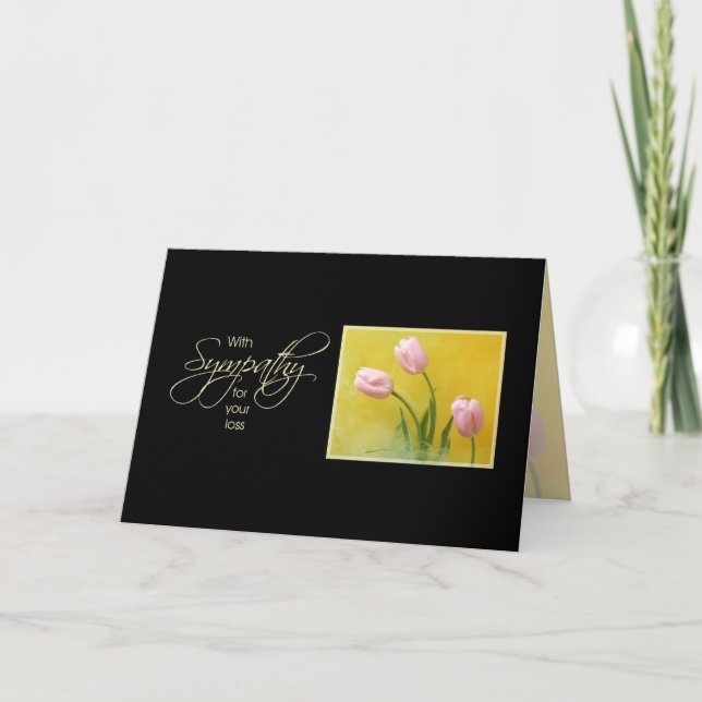 Sympathy tulips card (Front)