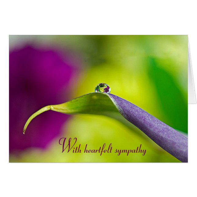 Sympathy Water Droplet On Leaf (Front Horizontal)