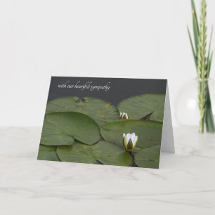 Sympathy Water Lily Buds Card