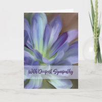 Sympathy Watercolor Purple and Blue Large Flower