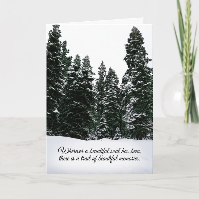 Sympathy Winter Scene Tender Greeting Card (Front)