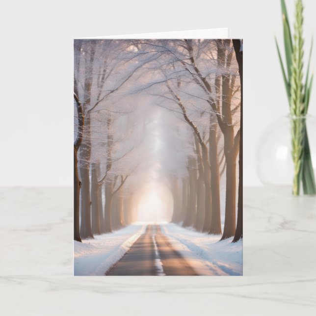 Sympathy Winter Tunnel of Trees Card (Front)