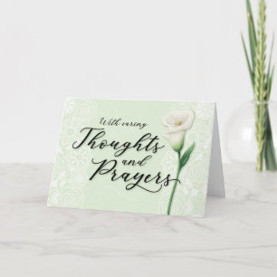 Sympathy, With Caring Thoughts and Prayers Card