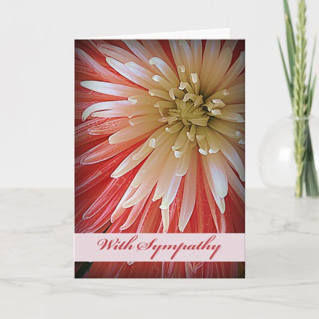 Sympathy with Fuji Mum in Pink and White Card (Front)