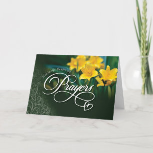 Sympathy, With Heartfelt Thoughts and Prayers Card