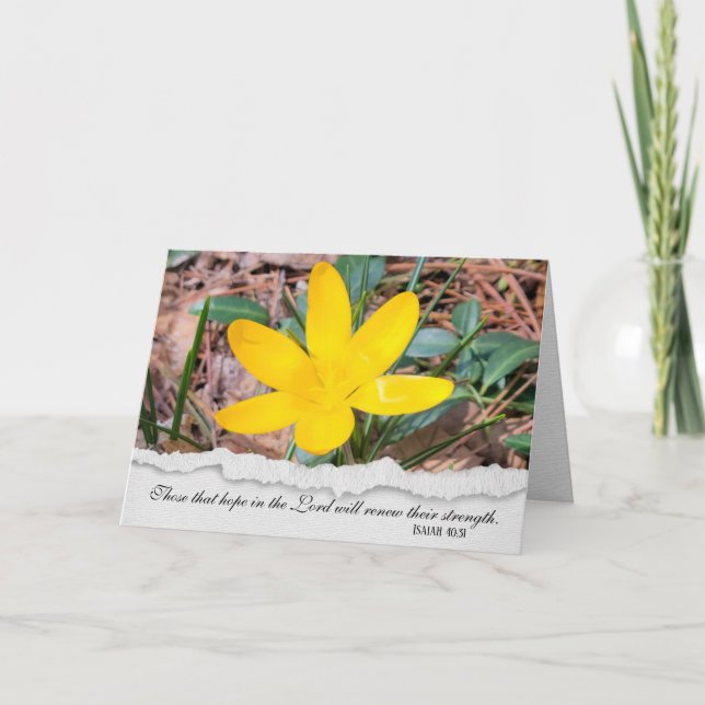 Sympathy Yellow Crocus Card (Front)