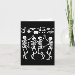 Symphony Dance Halloween Music Party Dancing Skele Card