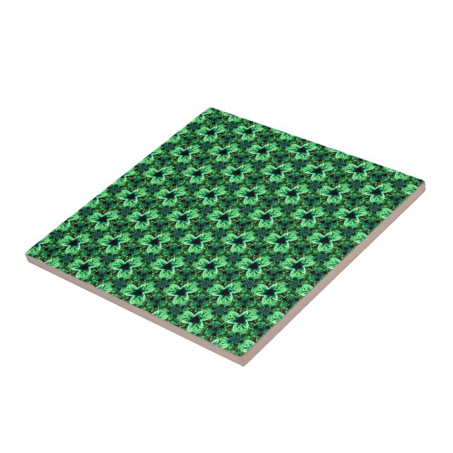 Symphony in Green  Ceramic Tile (Side)