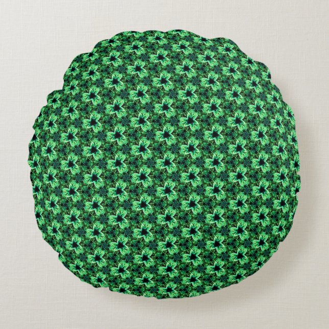 Symphony in Green  Round Cushion (Front)