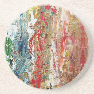 Symphony of Chaos – Abstract Real Artist’s Palette Coaster