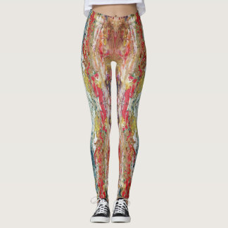 Symphony of Chaos – Abstract Real Artist’s Palette Leggings