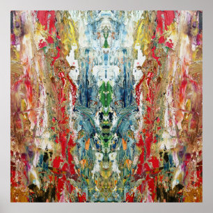 Symphony of Chaos – Abstract Real Artist’s Palette Poster