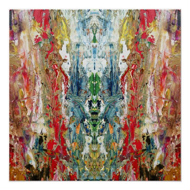 Symphony of Chaos – Abstract Real Artist’s Palette Poster (Front)