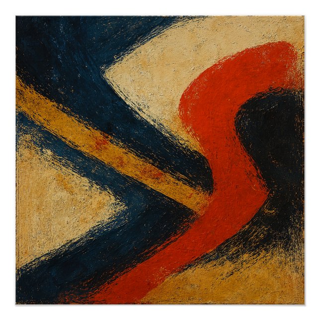 Symphony of Currents: Obama Hoze Festival Abstract Poster (Front)