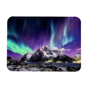 Symphony Of Lights - Beautiful Aurora Scenery Magnet