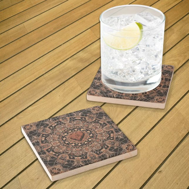 Symphony of love on a honeycomb stone coaster (Creator Uploaded)