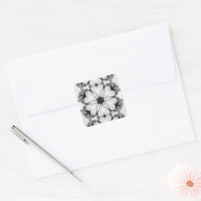 Symphony of Petals  Square Sticker (Envelope)