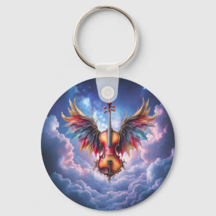 Symphony of the Moonlit Skies Key Ring