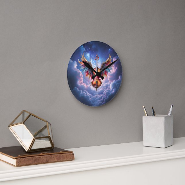 Symphony of the Moonlit Skies Round Clock (Office)