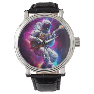 Symphony of the Void   Neon Cyberpunk Astronaut Watch