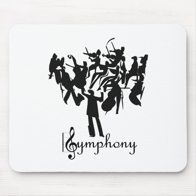 SYMPHONY orchestra  in a stylised design Mouse Pad (Front)