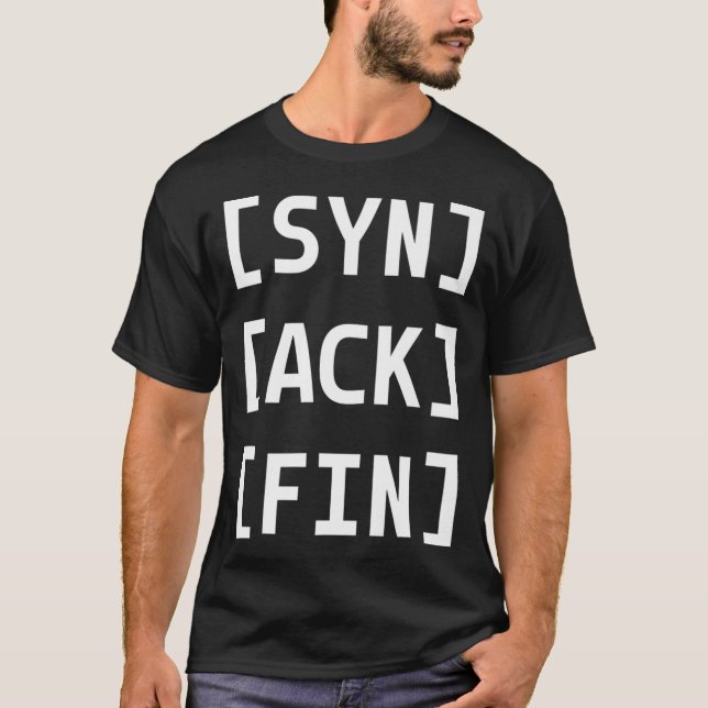 SYN ACK FIN Funny Network Administrator Premium  T-Shirt (Front)