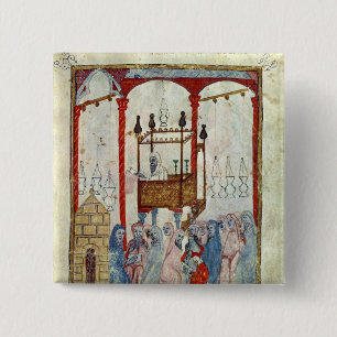 Synagogue, c.1350, Northern Spain 15 Cm Square Badge