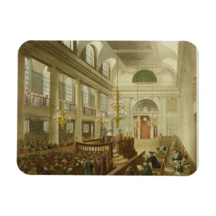 Synagogue, Dukes Place, Houndsditch, from Ackerman Magnet