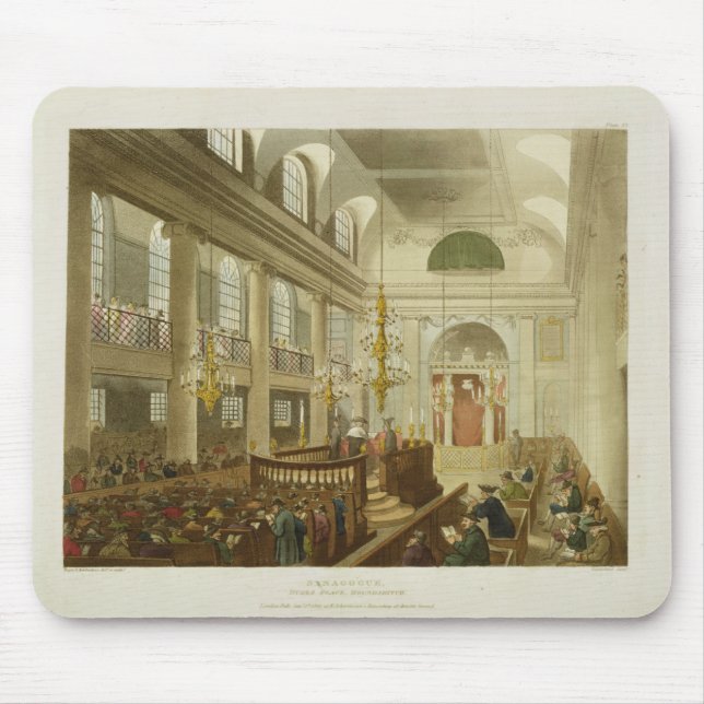 Synagogue, Dukes Place, Houndsditch, from Ackerman Mouse Pad (Front)