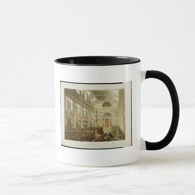 Synagogue, Dukes Place, Houndsditch, from Ackerman Mug (Right)