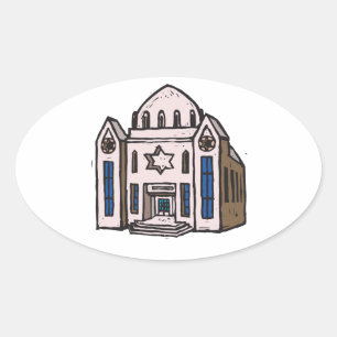 Synagogue Oval Sticker