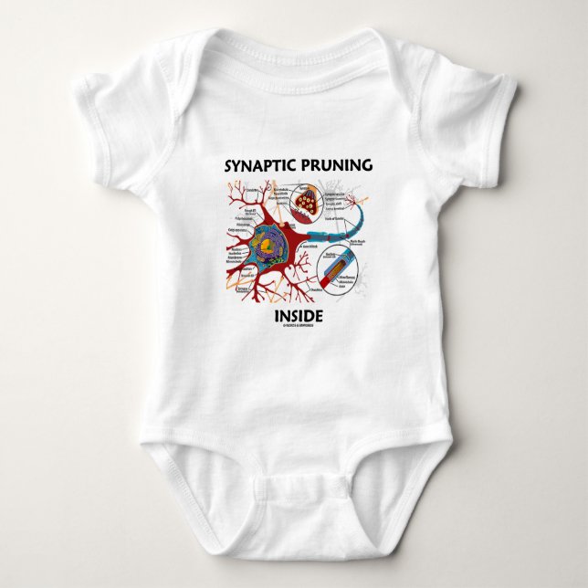 Synaptic Pruning Inside Neuron Synapse Geek Humour Baby Bodysuit (Front)