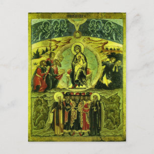 Synaxis of the Theotokos Orthodox Christian Icon Postcard