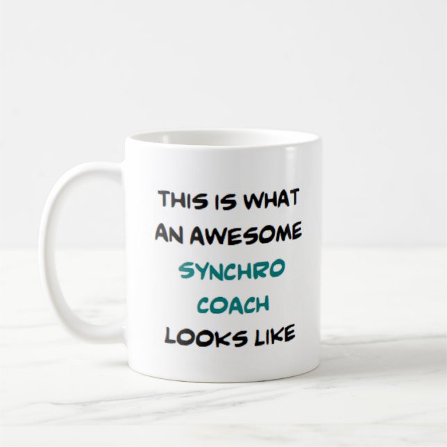synchro coach, awesome coffee mug (Left)
