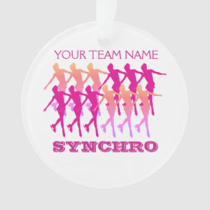 Synchro Figure Skating Custom Gift Ornament
