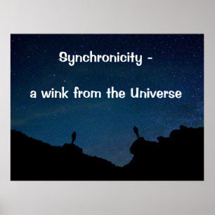 Synchronicity - a wink from the Universe Quote Poster