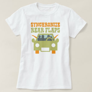 Synchronise Rear Flaps Funny Road Trip T-Shirt