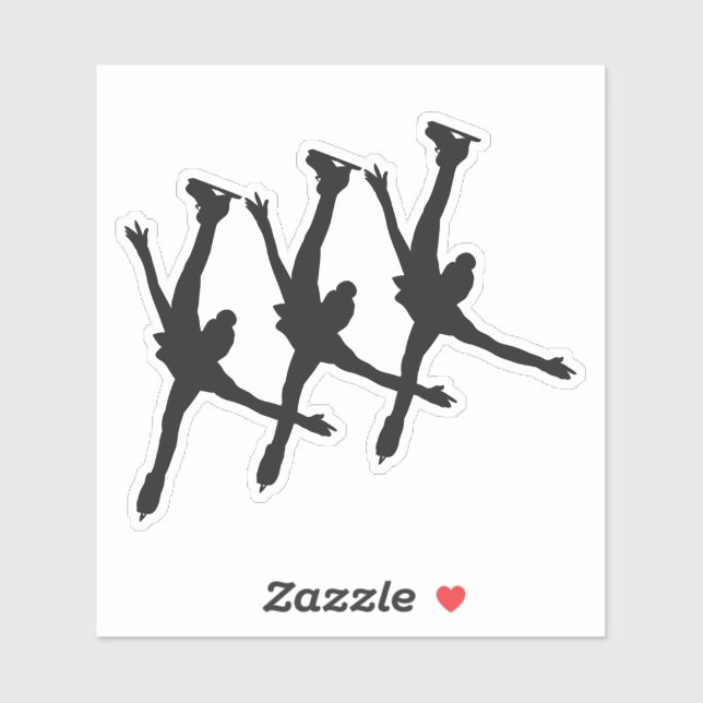 Synchronised Skating Sticker arabesque black (Sheet)