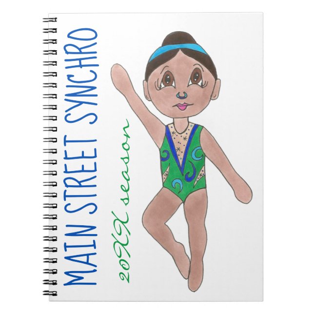 Synchronised Swimmer Girls Swim Team Synchro Notebook (Front)